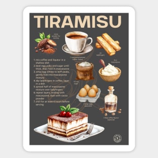 Tiramisu Recipe - Italian Dessert Art Magnet